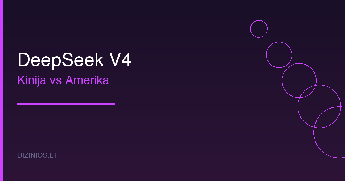 DeepSeek V4 dirbtinio intelekto modelis