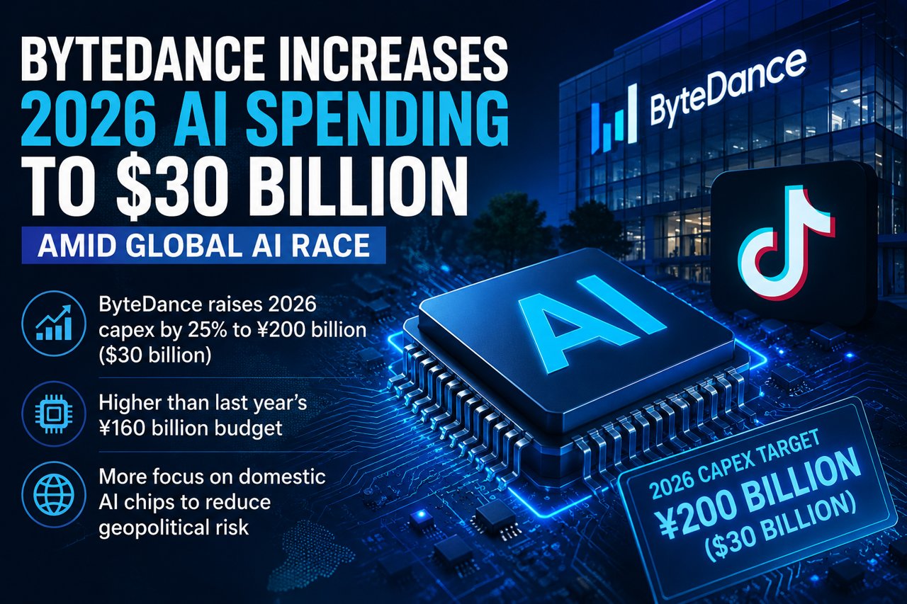 ByteDance pastatas Pekine - 30 mlrd. doleriu DI investicija 2026