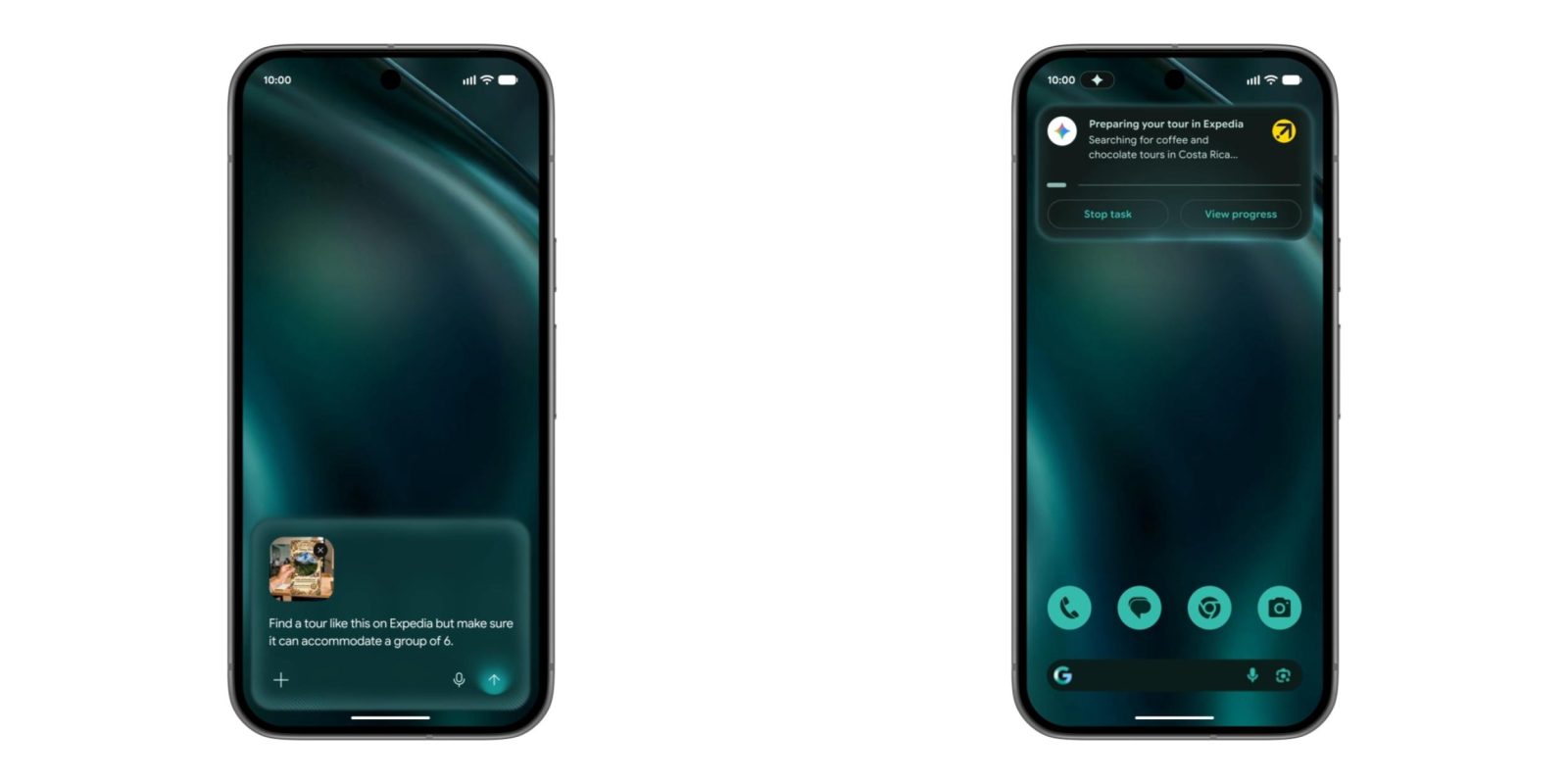 Google Gemini Intelligence Android telefonas DI asistento sąsaja