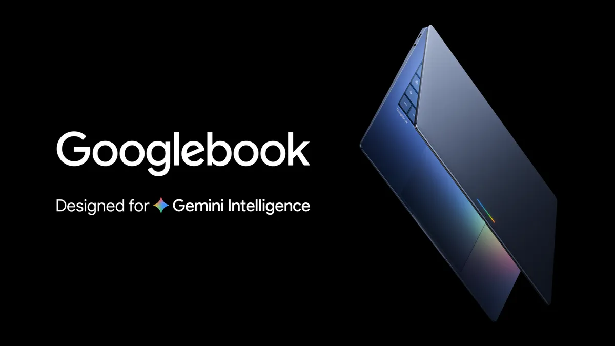 Googlebook nešiojamasis kompiuteris su Gemini Intelligence dirbtinio intelekto sistema