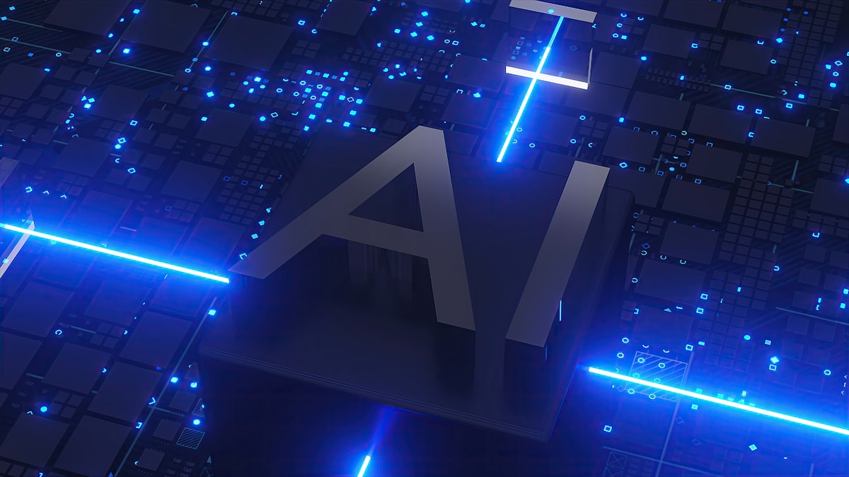 Mėlyni DI schemos apšvietimo efektai - OpenAI Frontier Governance Framework