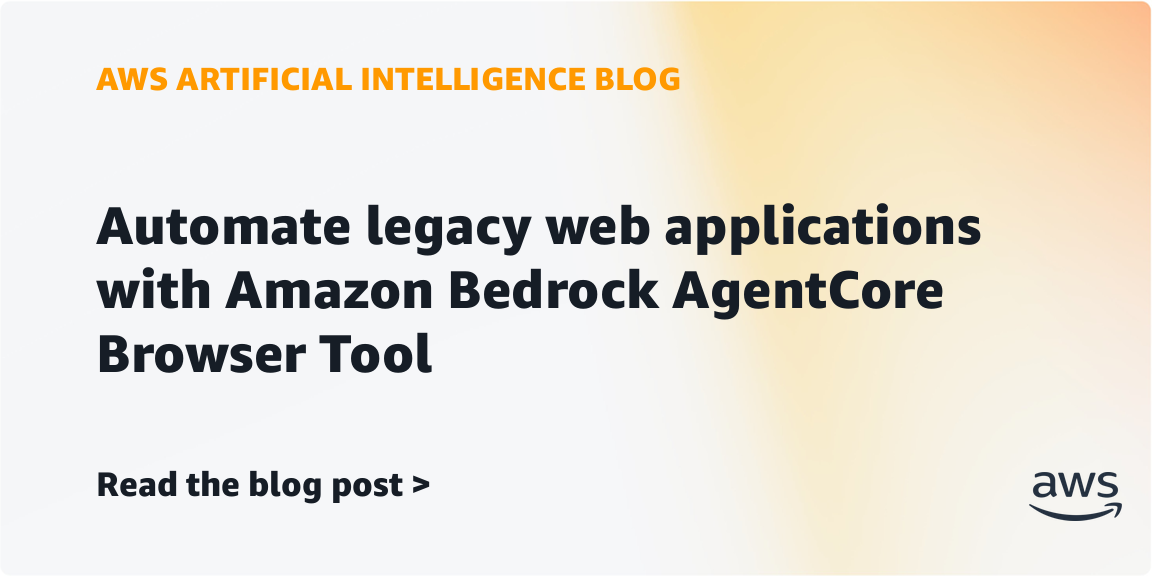 AgentCore Browser Tool: seniems web įrankiams atsiranda DI rankos